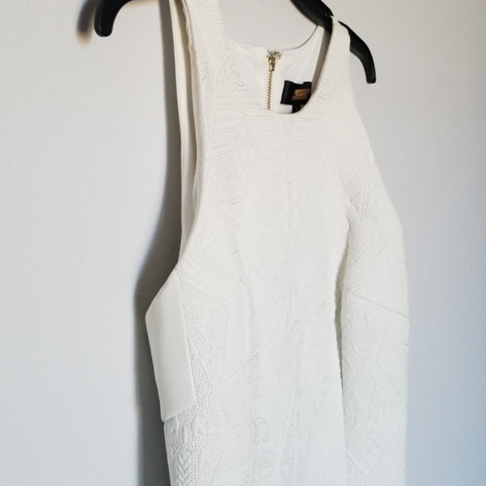 Designer White Mini Dress - Picture 3 of 4